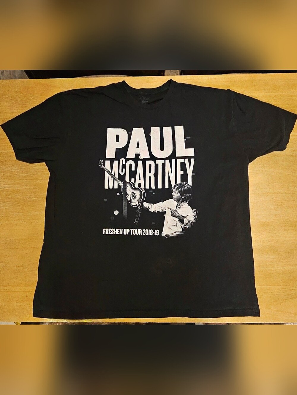 Paul McCartney Freshen Up Tour 2018-2019 Concert T-Shirt Black 3XL Double Sided